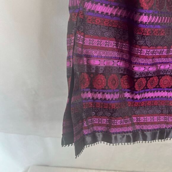 Jessica McClintock Gunne Sax Strapless Purple Mixed Print Cocktail Dress Sz 11‎ - Picture 5 of 11